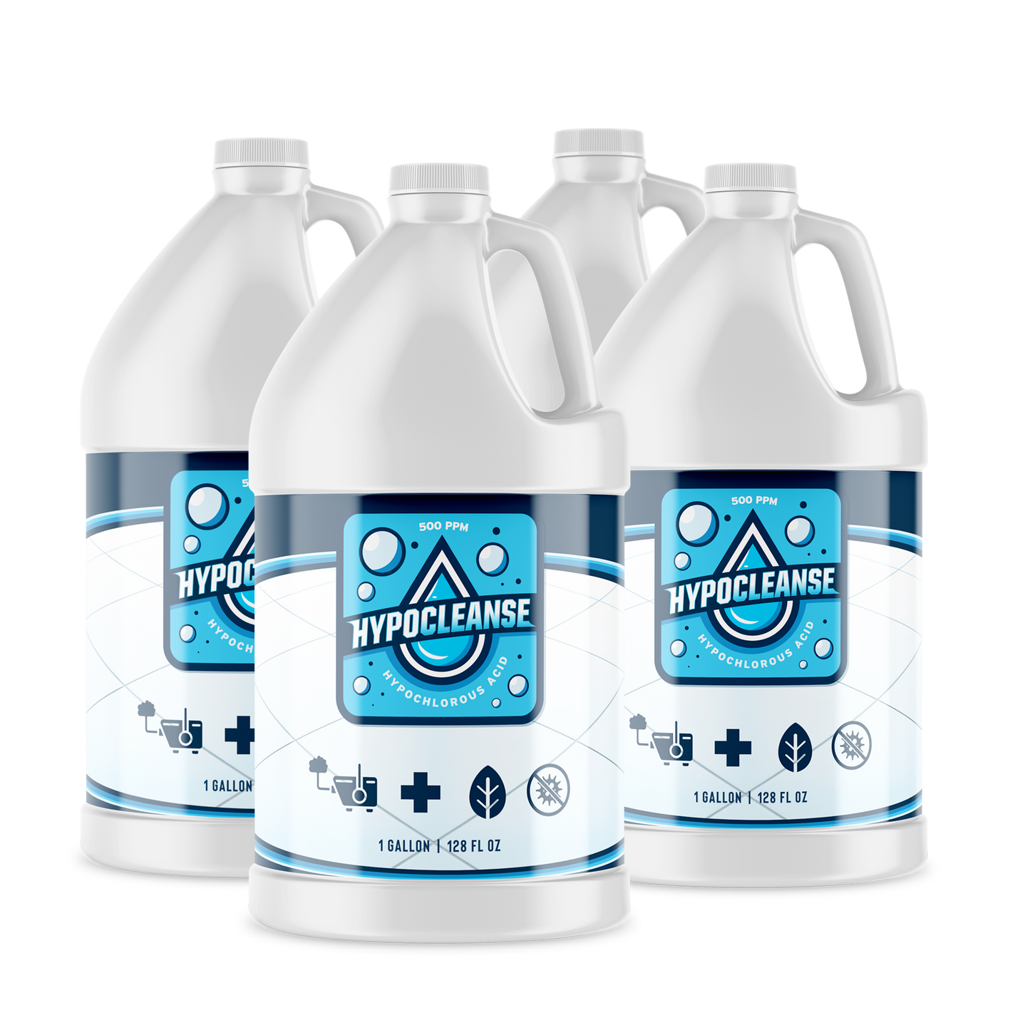 Hypochlorous Acid 500ppm - 1 Gallon 4 Pack